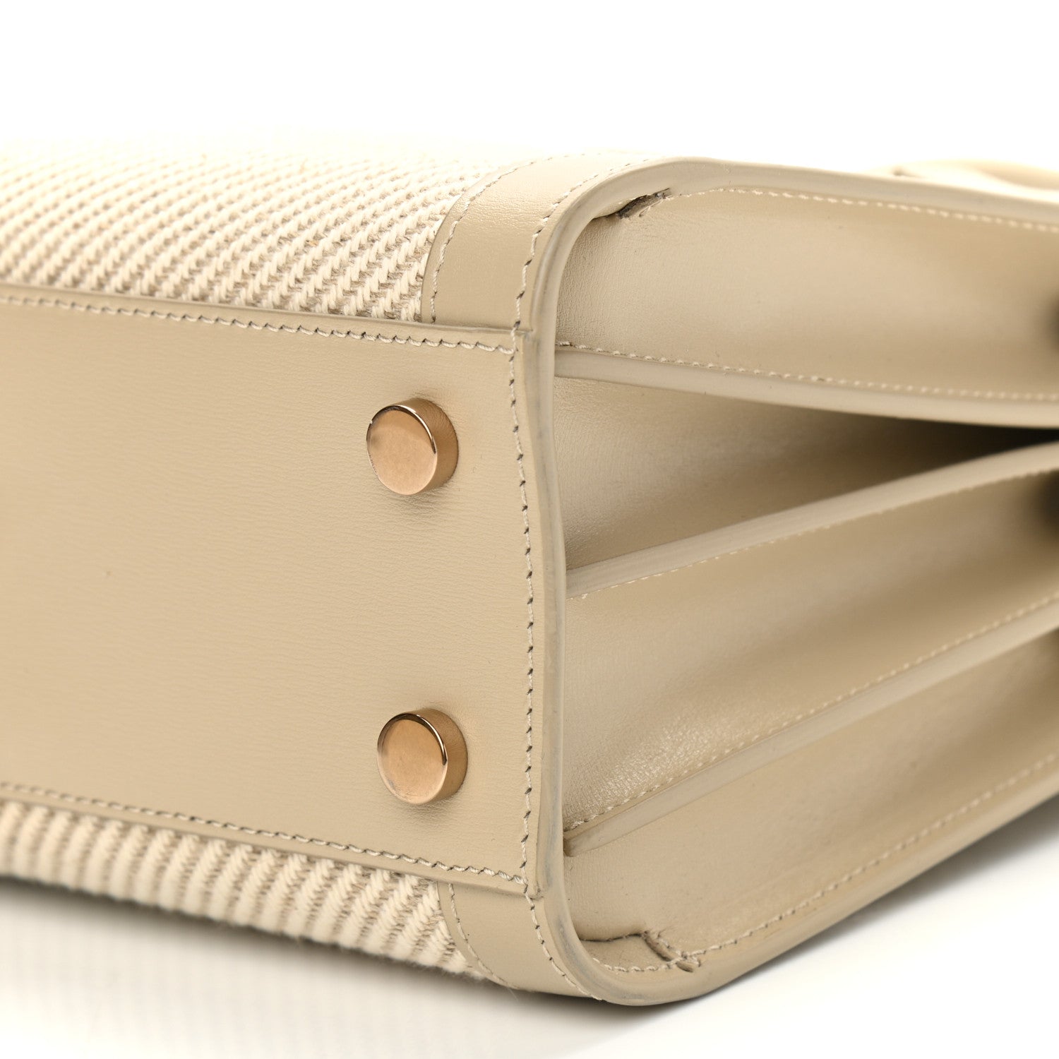 Saint Laurent Smooth Calfskin Canvas Nano Sac de Jour Beige 10 of 11