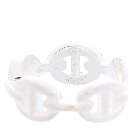 Hermes Sterling Silver PM Chaine d'Ancre Enchainee Band Ring 50 5.25 5 of 6