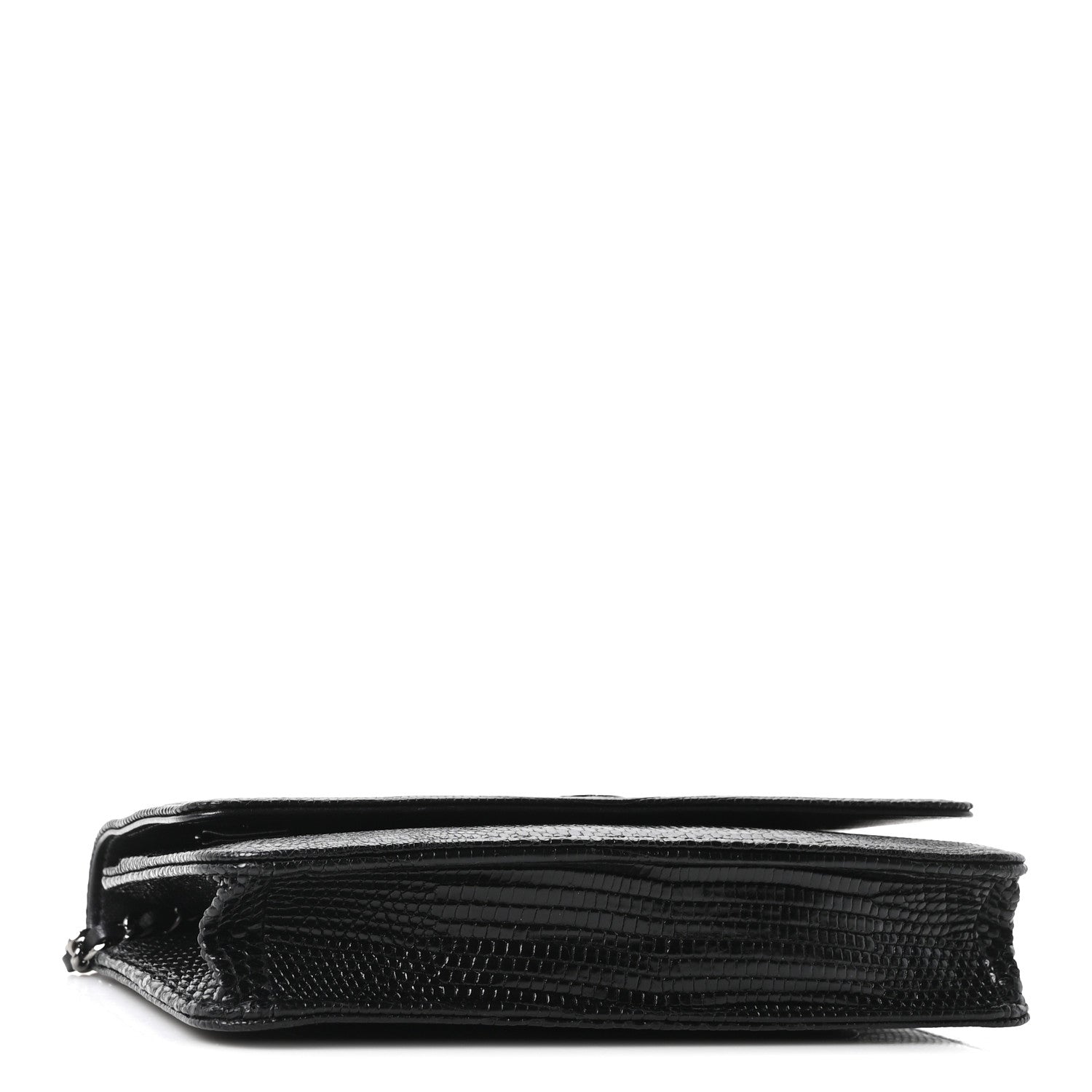 Chanel Lizard Wallet on Chain WOC Black 4 of 11