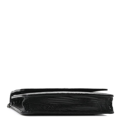 Chanel Lizard Wallet on Chain WOC Black 4 of 11