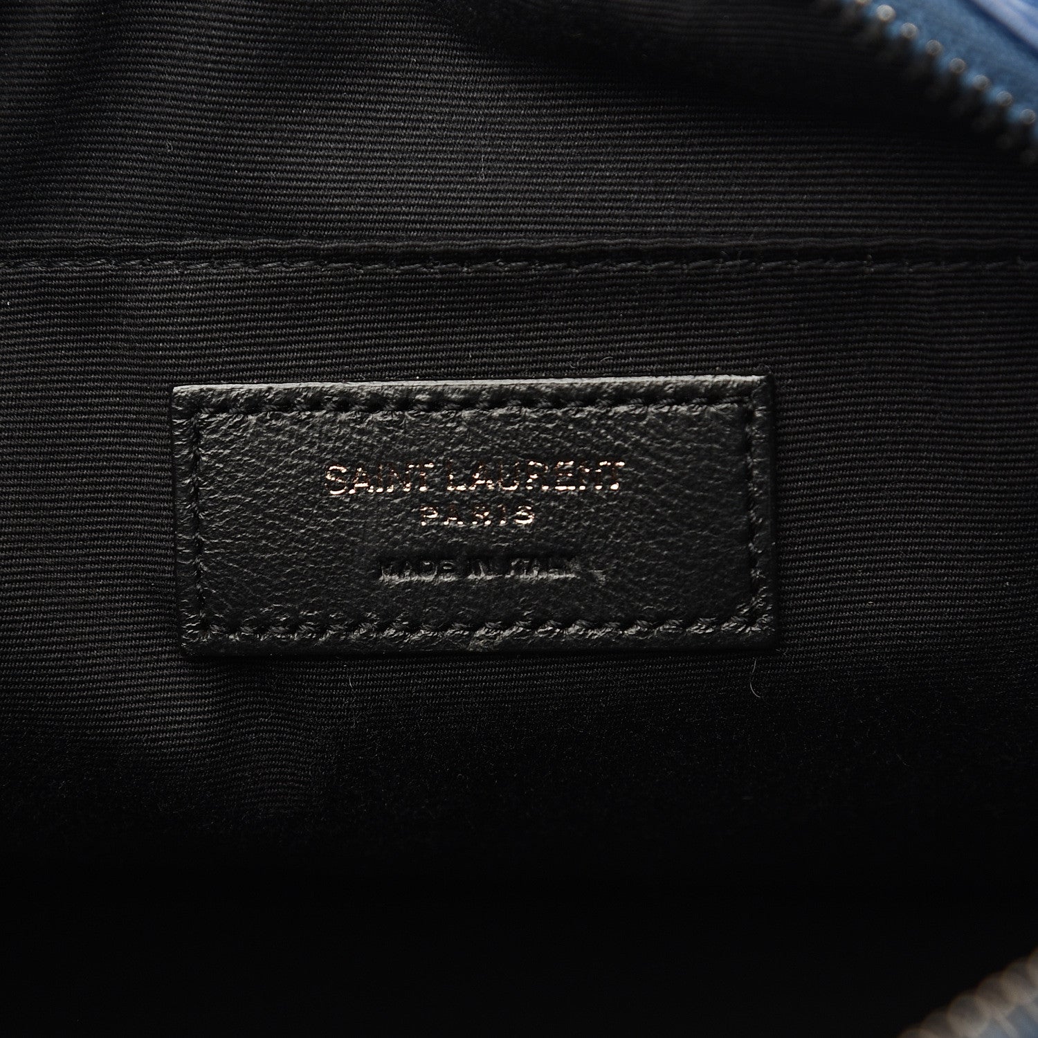 Saint Laurent Calfskin Matelasse Monogram Lou Camera Bag Blue 6 of 8