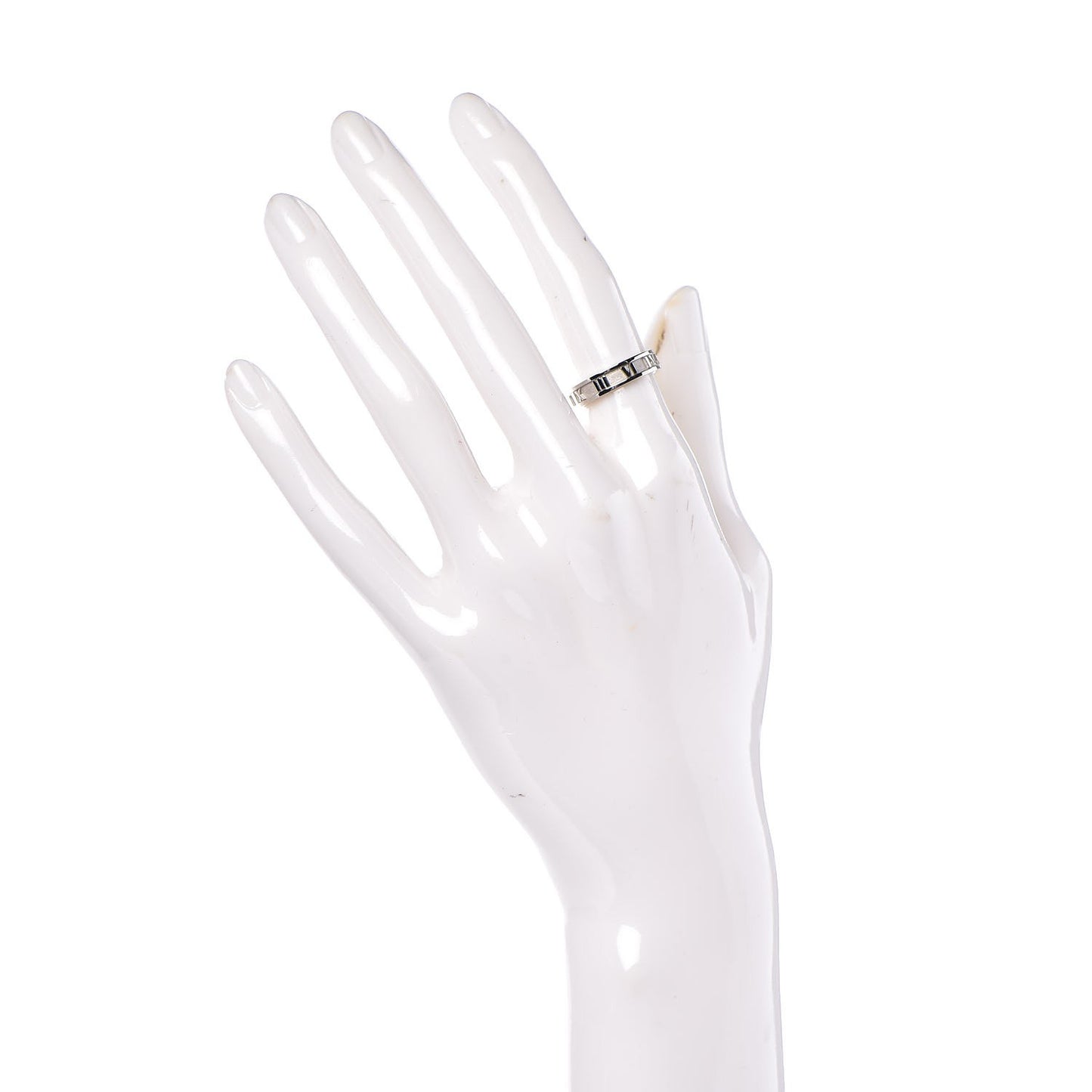 18K White Gold Atlas Ring 49.5 5