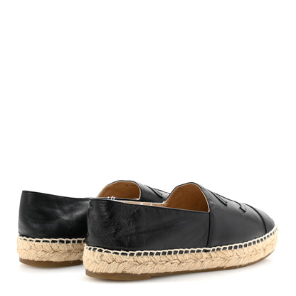 Chanel Lambskin CC Espadrilles 37 Black 5 of 10