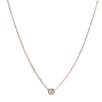 Cartier 18K Pink Gold Diamond XS D'Amour Pendant Necklace 1 of 7