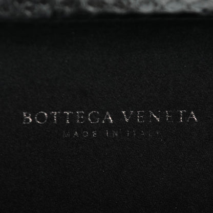Bottega Veneta Satin Ayers Intreccio Impero Stretch Knot Clutch Black 6 of 6