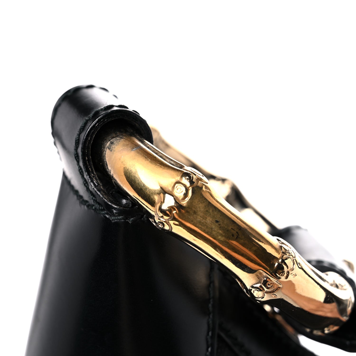 Gucci Monogram Half Moon Bamboo Ring Hobo Black 13 of 15