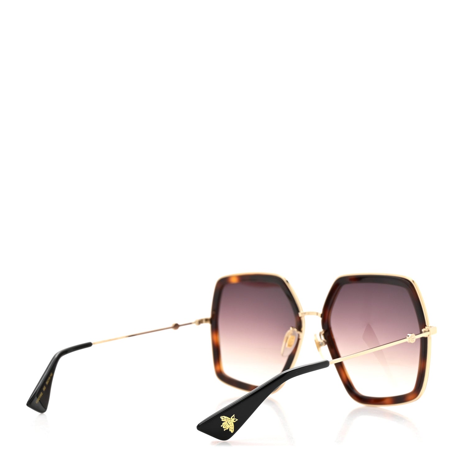 Gucci Acetate Oversize Square Frame GG0106S Sunglasses Tortoise 4 of 8