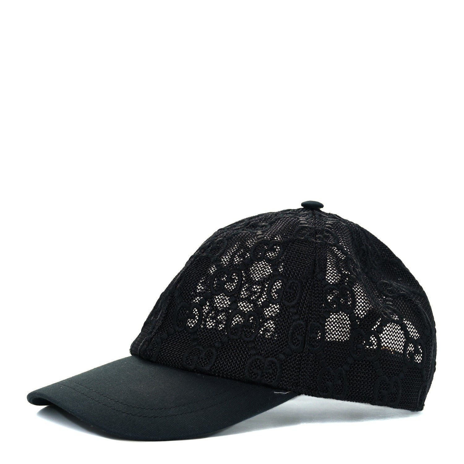 Gucci GG Net Embroidered Baseball Hat L Black 1 of 8