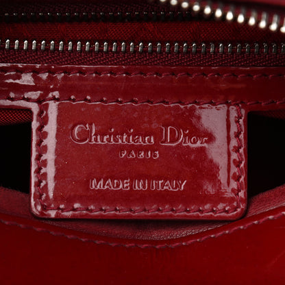 Christian Dior Patent Cannage Medium Lady Dior Red 7 of 12