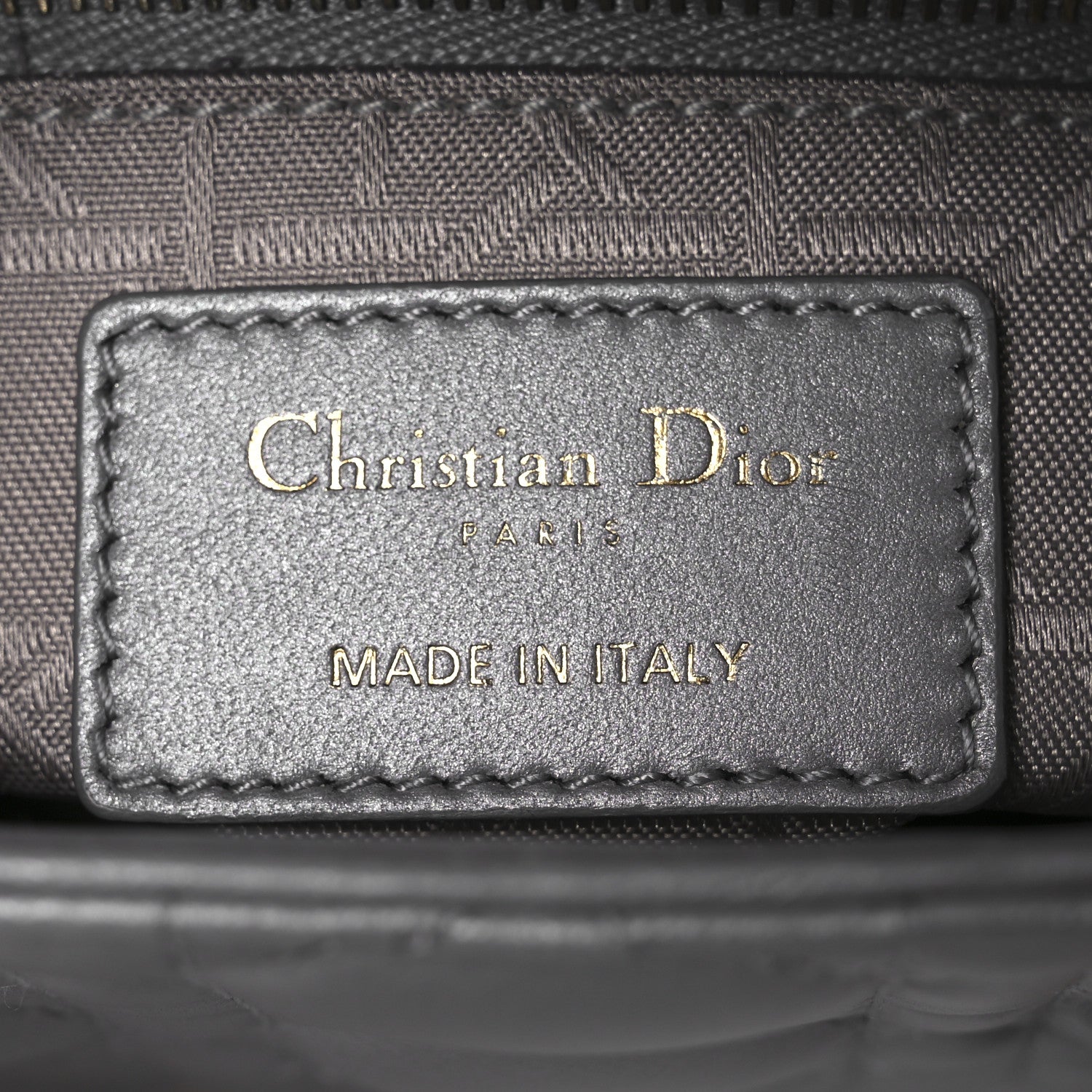 Christian Dior Metallic Lambskin Cannage Mini Lady Dior Grey 6 of 13