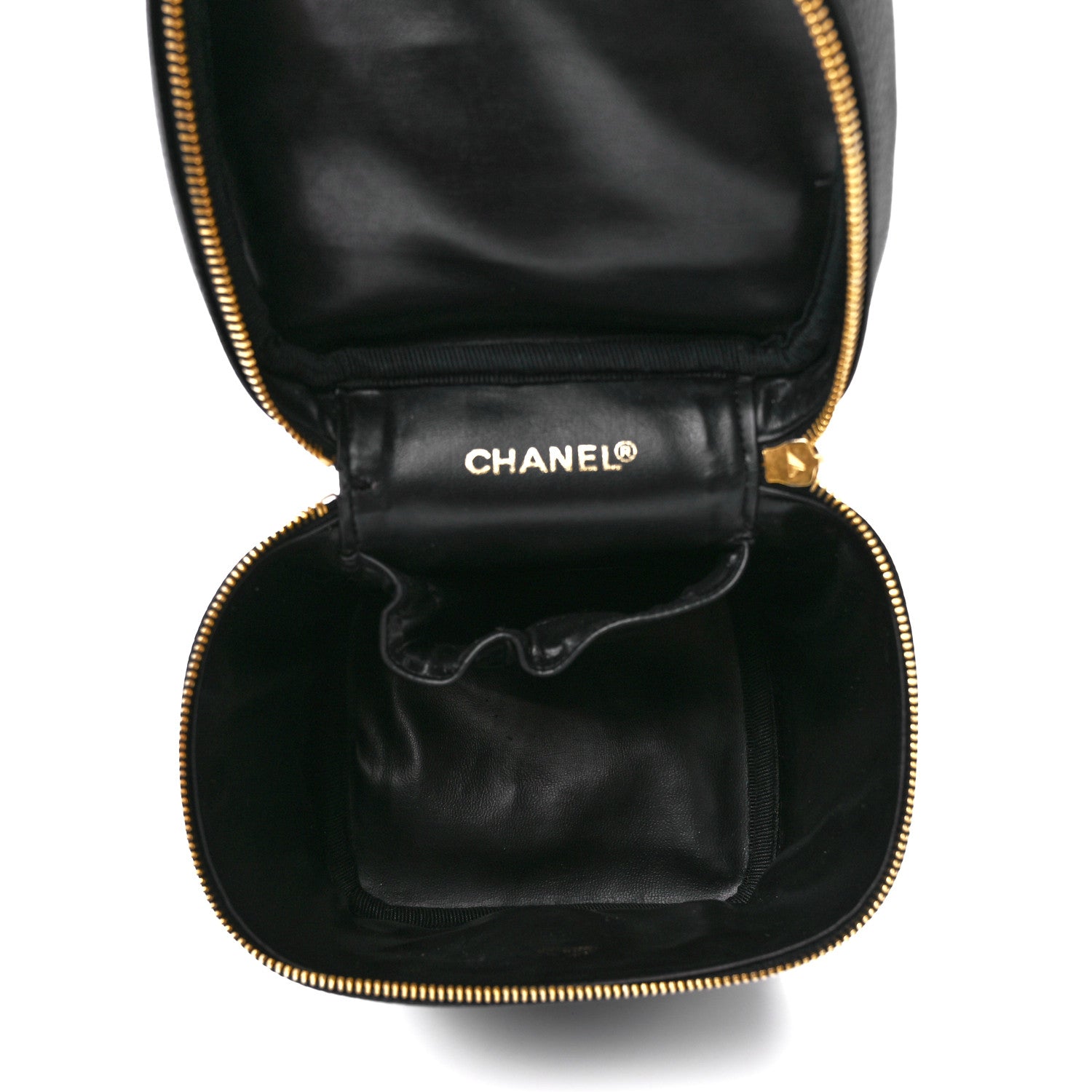 Chanel Caviar Cosmetic Vanity Bag Black 4 of 10