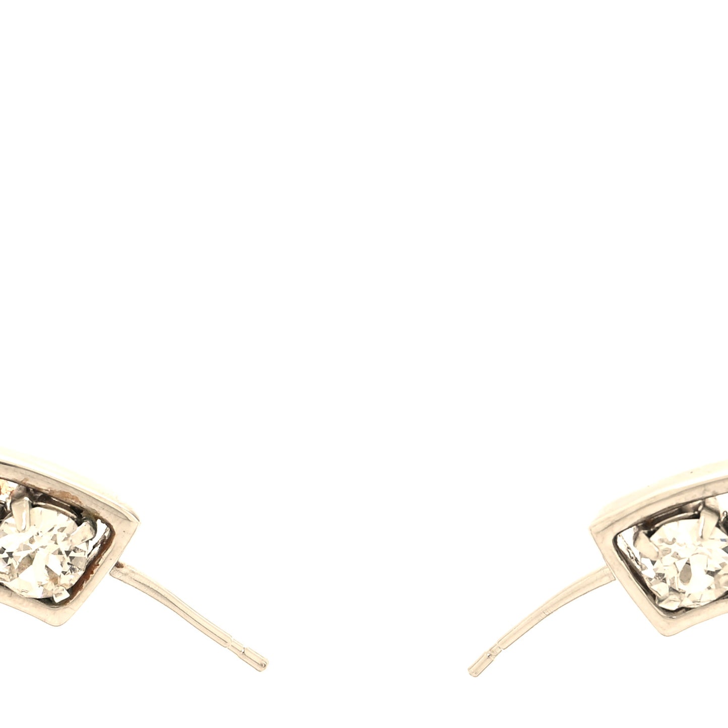 Metal Crystal CC XL Hoop Earrings Silver