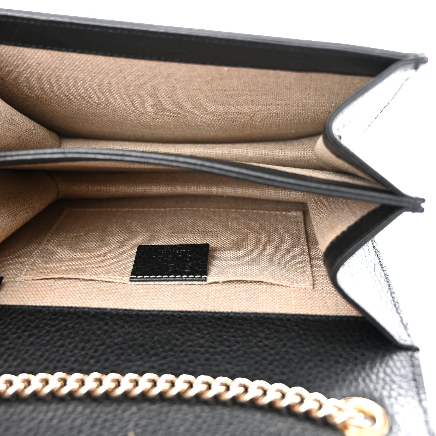 Gucci Dollar Calfskin Small Interlocking G Shoulder Bag Black 5 of 11