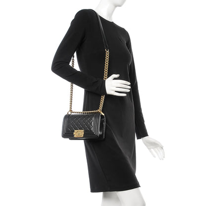 Chanel Lambskin Quilted Small Boy Flap Black 2 of 8