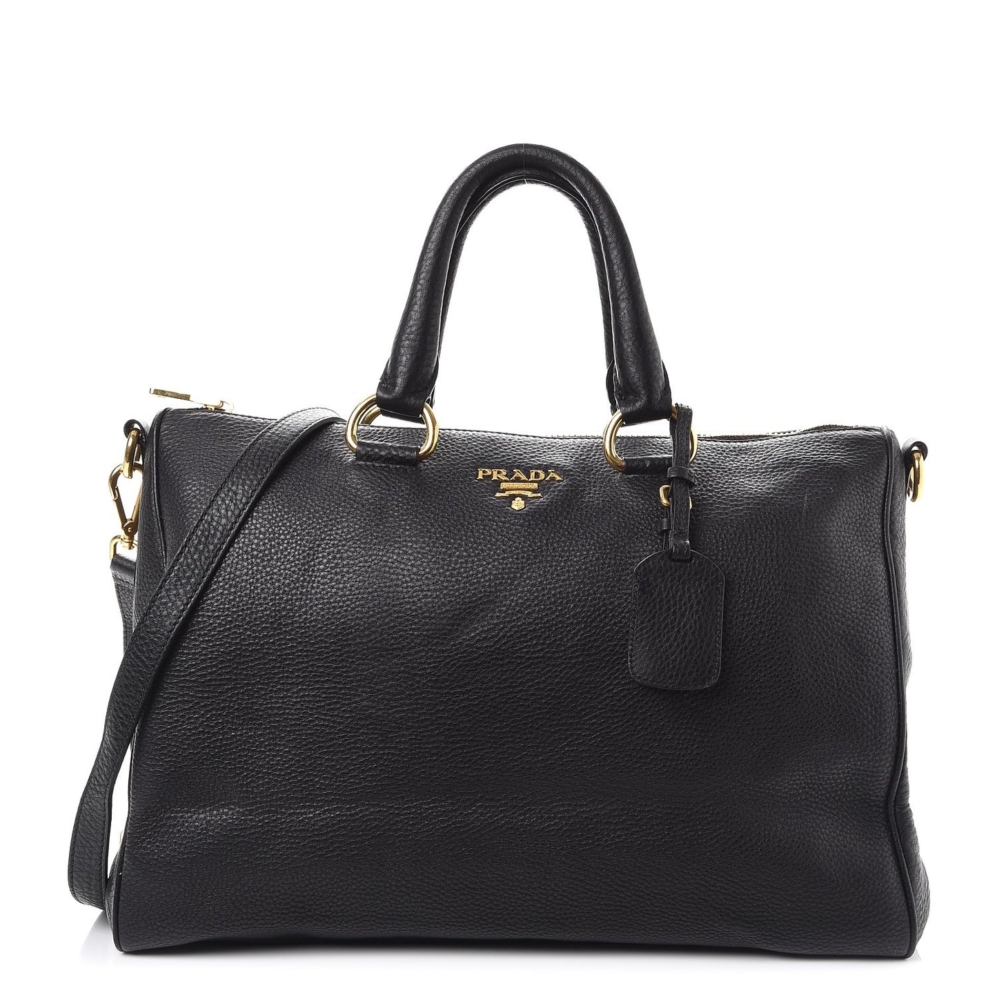 Vitello Daino Boston Bag Nero Black