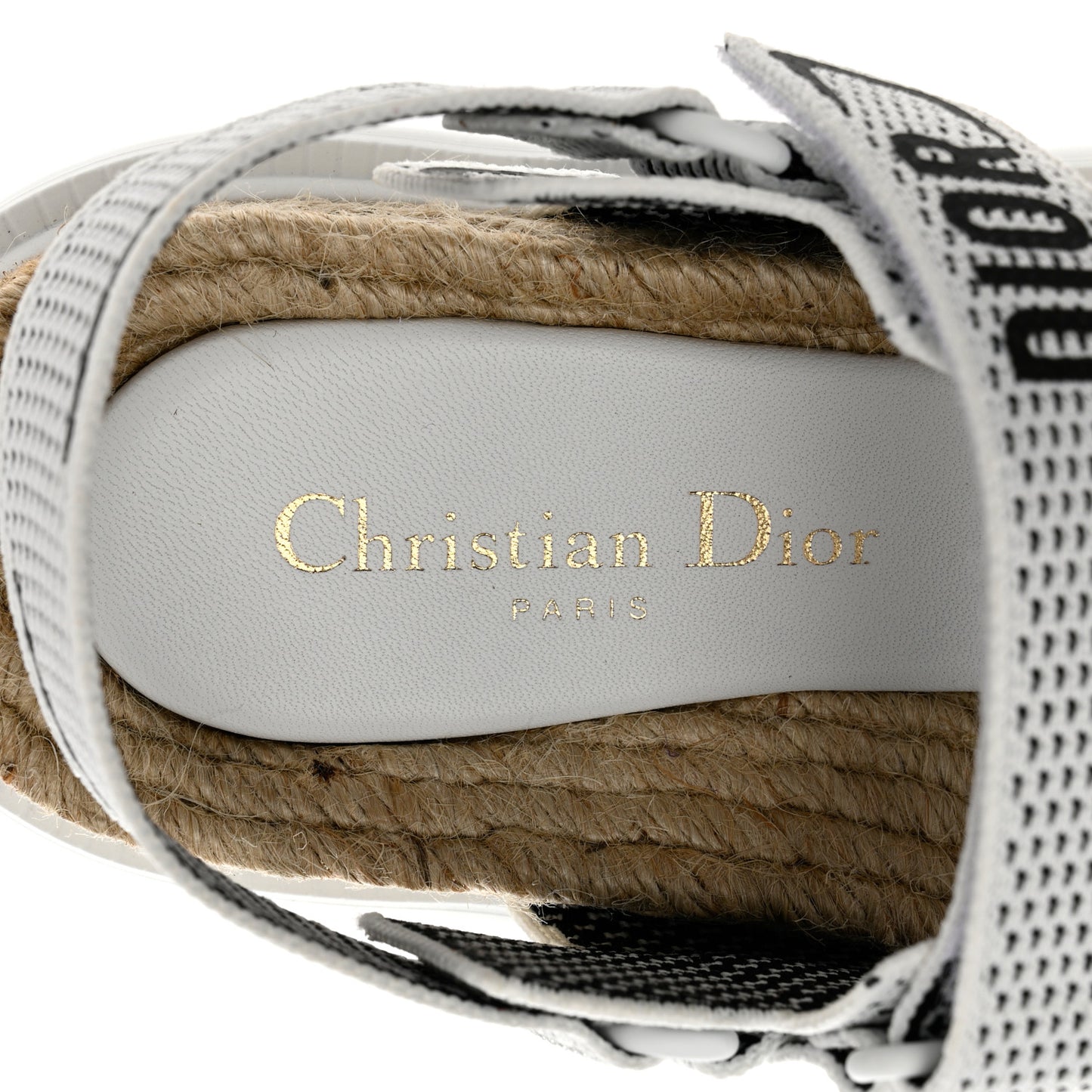 Technical Knit Jute Dioract 10mm Sandals 37 White Black