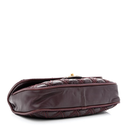 Chanel Calfskin Quilted Stitch Flap Plum 4 of 10