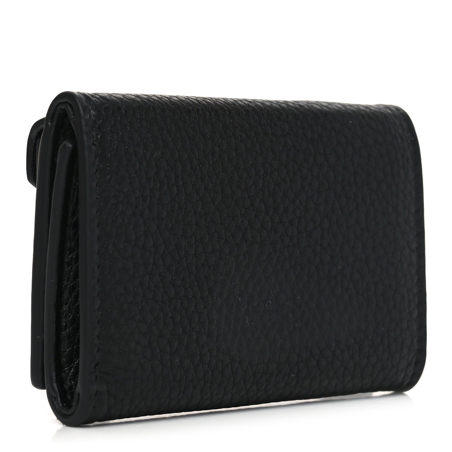 Prada Vitello Grain Small Tri-Fold Wallet Black 3 of 7