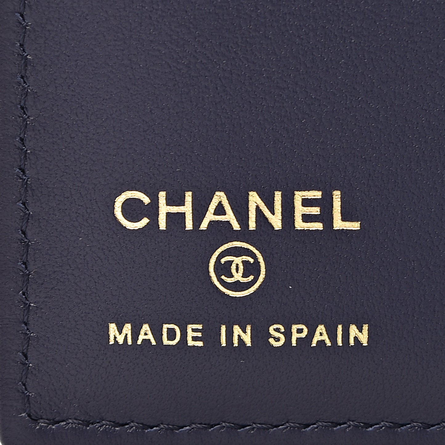 Caviar Quilted Passport Holder Navy Blue