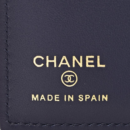 Chanel Caviar Quilted Passport Holder Navy Blue 6 of 8