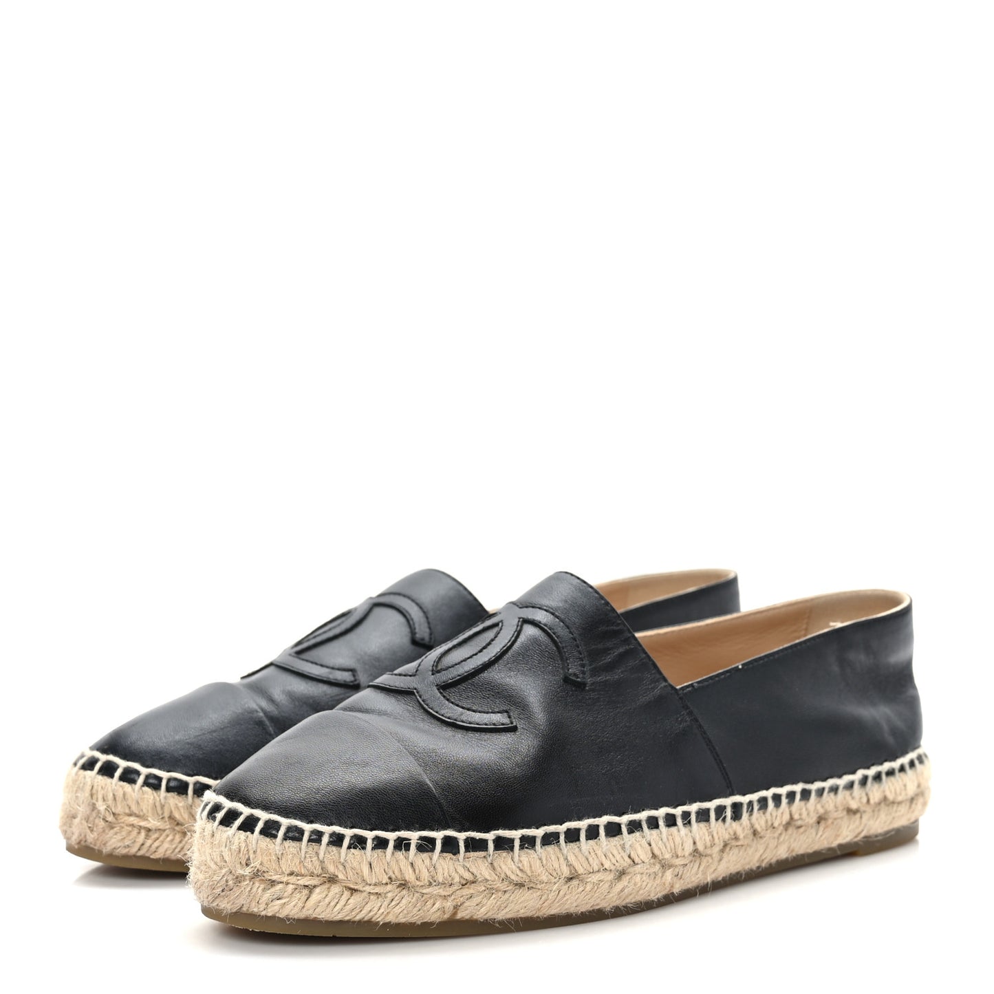 Lambskin CC Espadrilles 40 Black