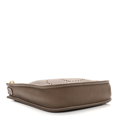 Hermes Taurillon Clemence Amazone Evelyne TPM Etoupe Bleu Indigo 4 of 11