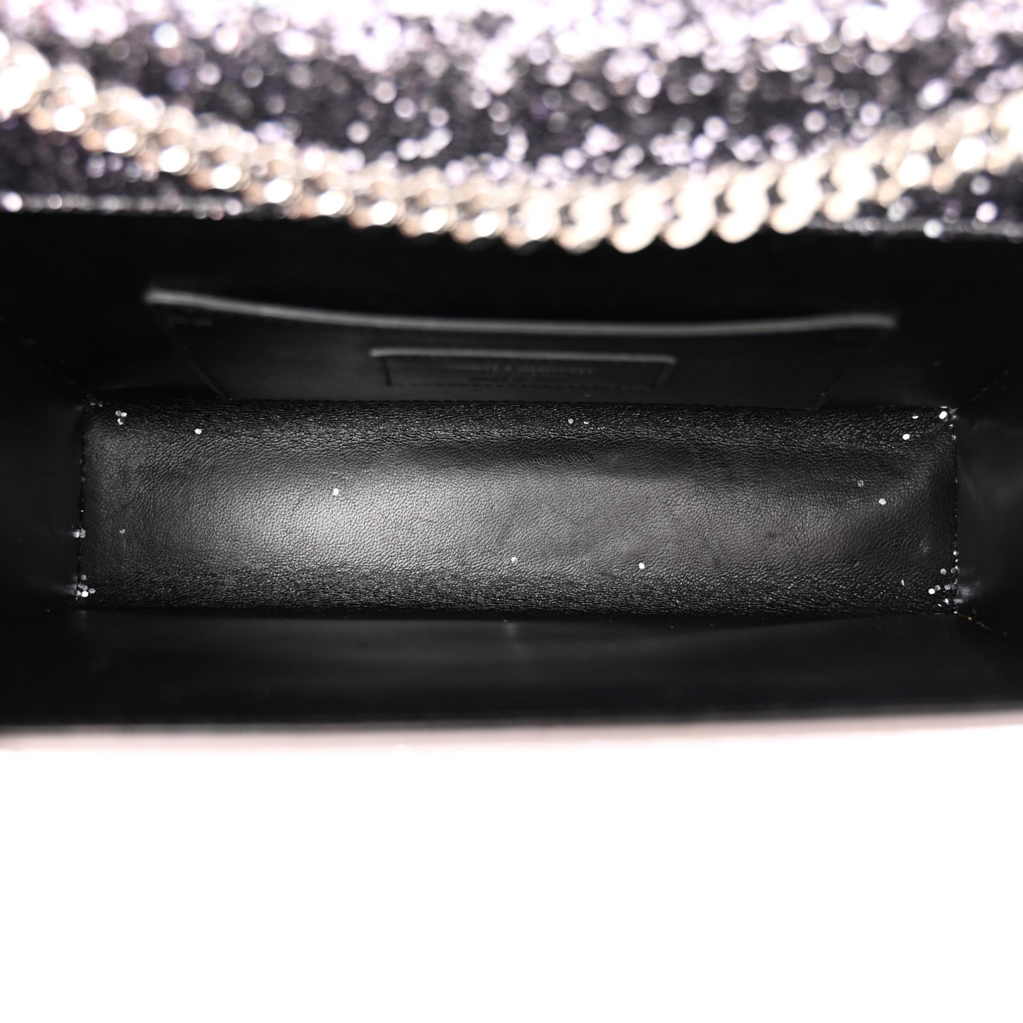 Glitter Monogram Galactica Satchel Silver