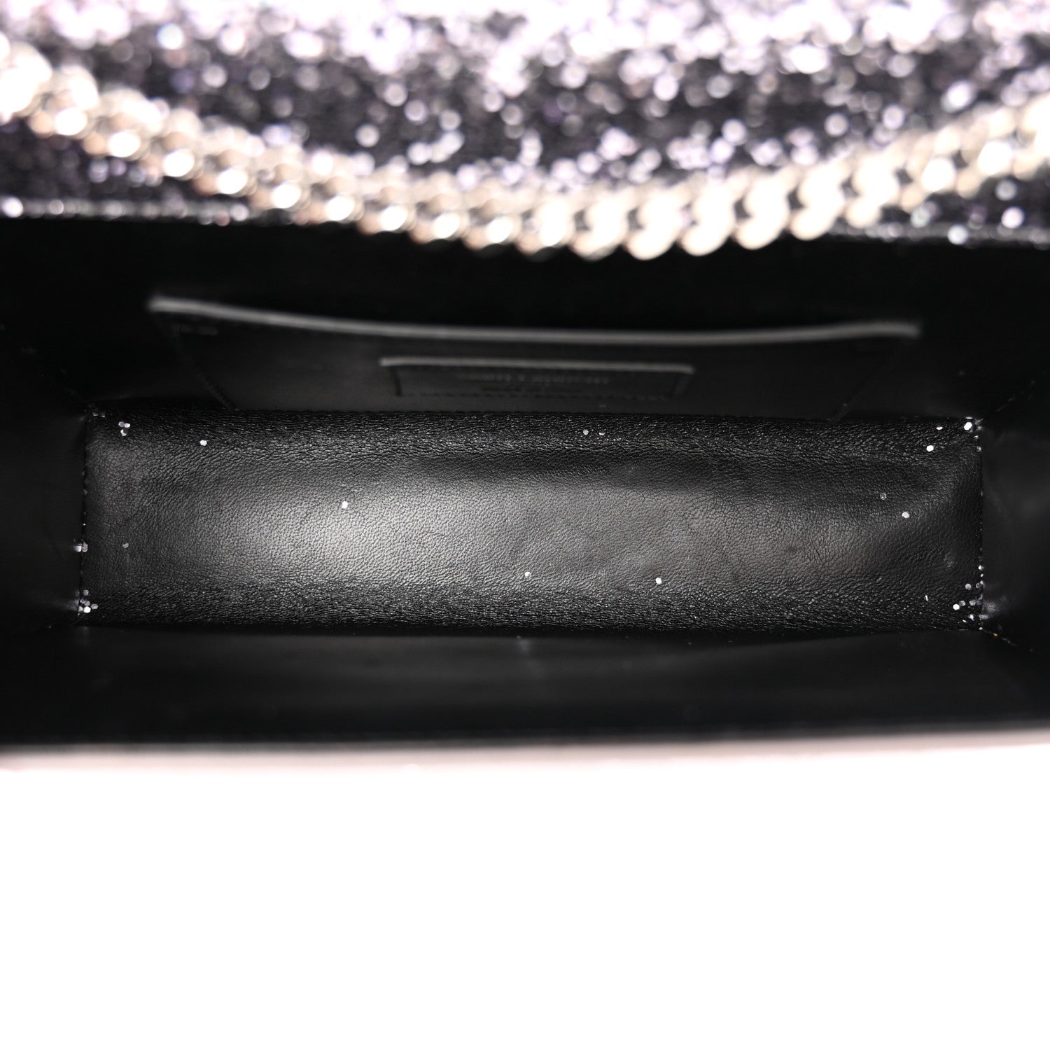 Saint Laurent Glitter Monogram Galactica Satchel Silver 5 of 10