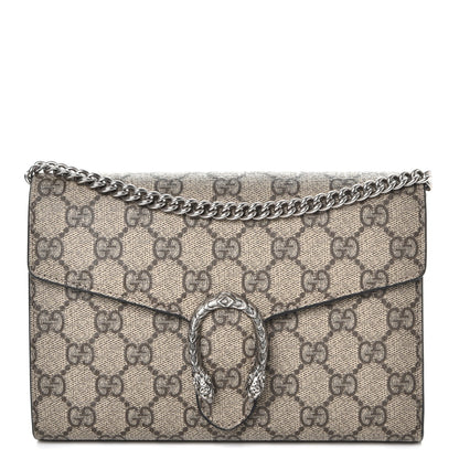 Gucci GG Supreme Monogram Mini Dionysus Chain Wallet Beige Black 1 of 8
