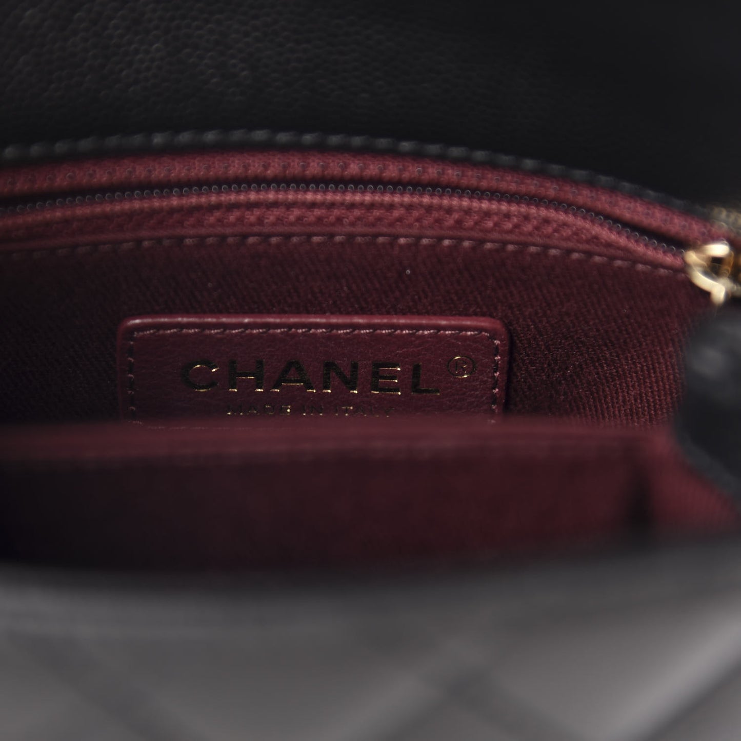 Caviar Quilted Extra Mini Coco Handle Flap Black