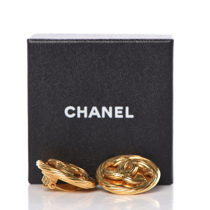 Chanel CC Clip On Earrings Gold 5 of 5