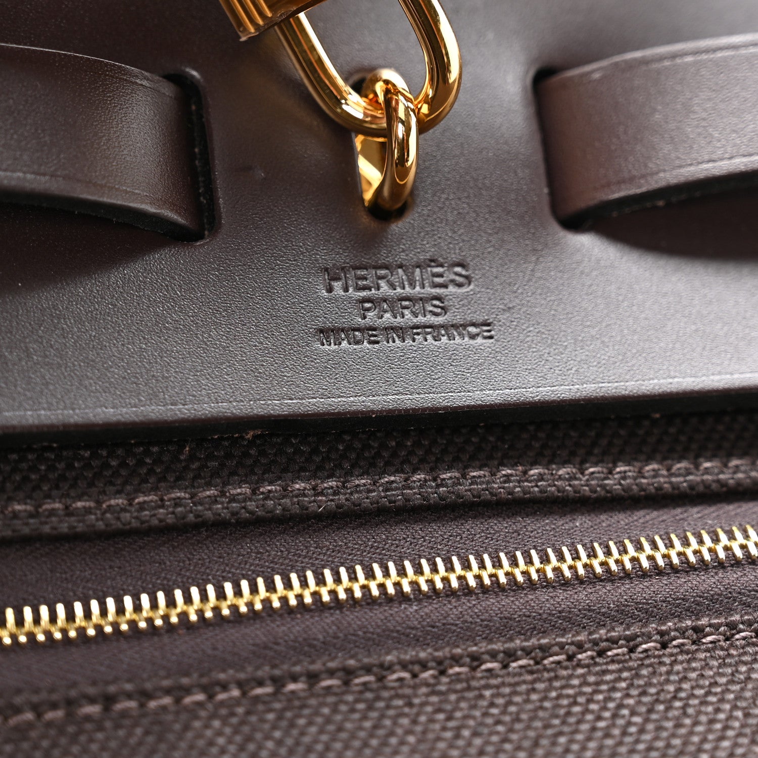 Hermes Vache Hunter Herbag Zip Retourne 31 PM Dark Bronze Ebene 6 of 10