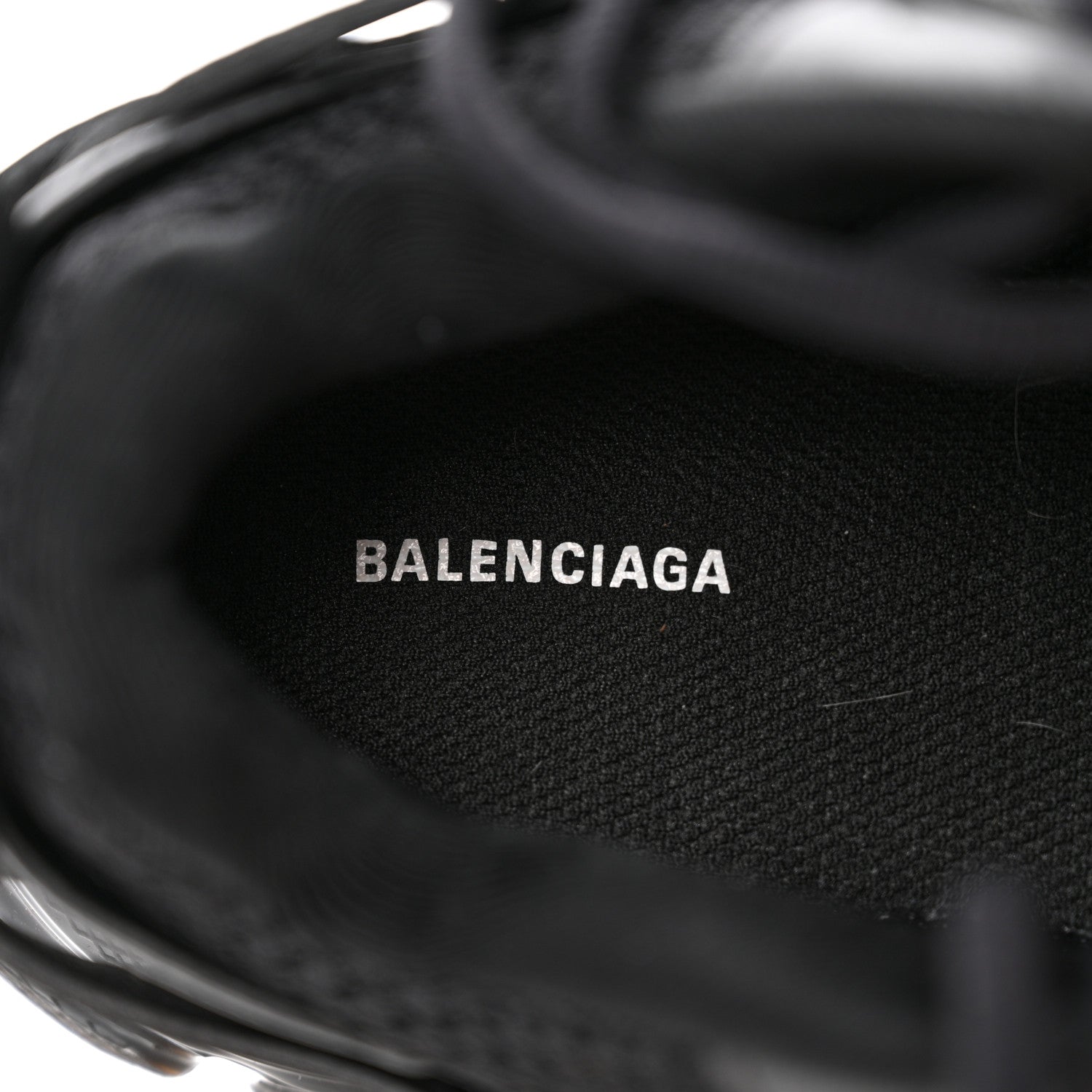 Balenciaga Rubber Mesh Fabric Womens Track Sneakers 36 Black 7 of 8