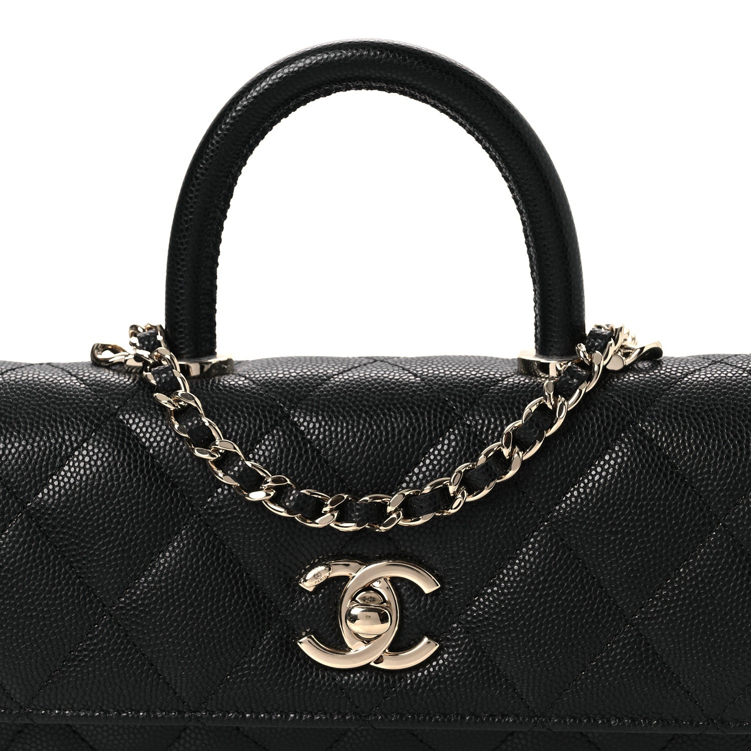 Chanel Caviar Quilted Maxi East West Coco Handle Flap Black 8 of 13