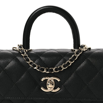 Chanel Caviar Quilted Maxi East West Coco Handle Flap Black 8 of 13