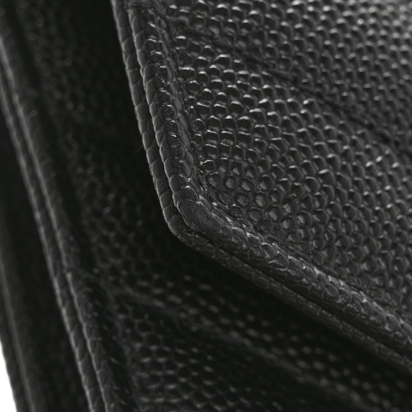Grain De Poudre Matelasse Chevron Monogram Envelope Clutch Black