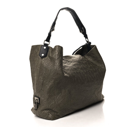 Louis Vuitton Monogram Lambskin Antheia Hobo GM Olive 3 of 9
