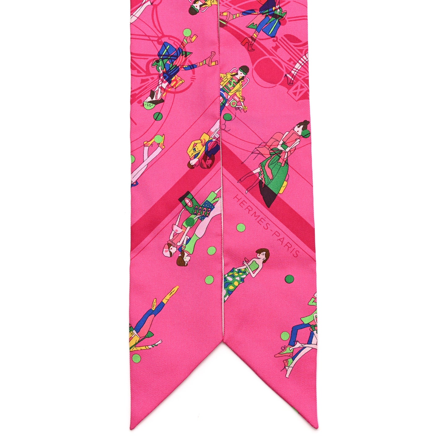 Silk Ex-Libris Les Parisiennes Twilly Rose Indien Vert Bleu