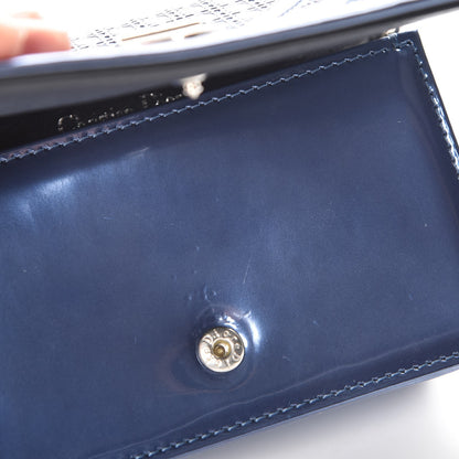 Christian Dior Metallic Patent Micro-Cannage Baby Diorama Flap Bag Blue 8 of 8