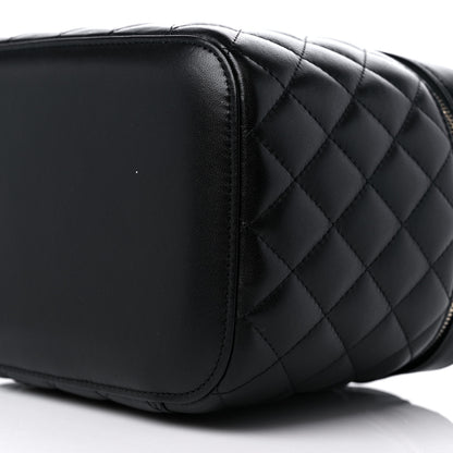 Chanel Lambskin Quilted Large Vanity Pouch Black 11 of 13