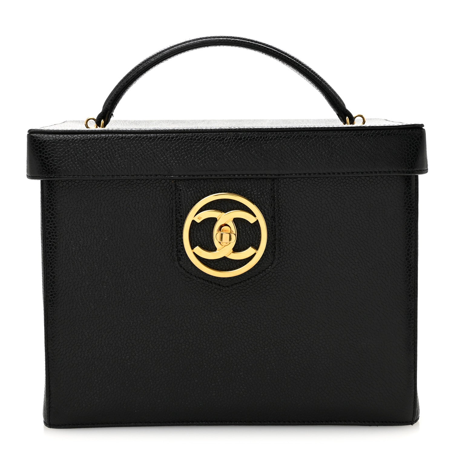 Chanel Caviar Vanity Train Case Black 1 of 16