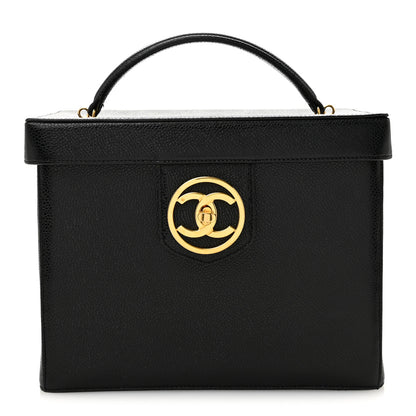 Chanel Caviar Vanity Train Case Black 1 of 16