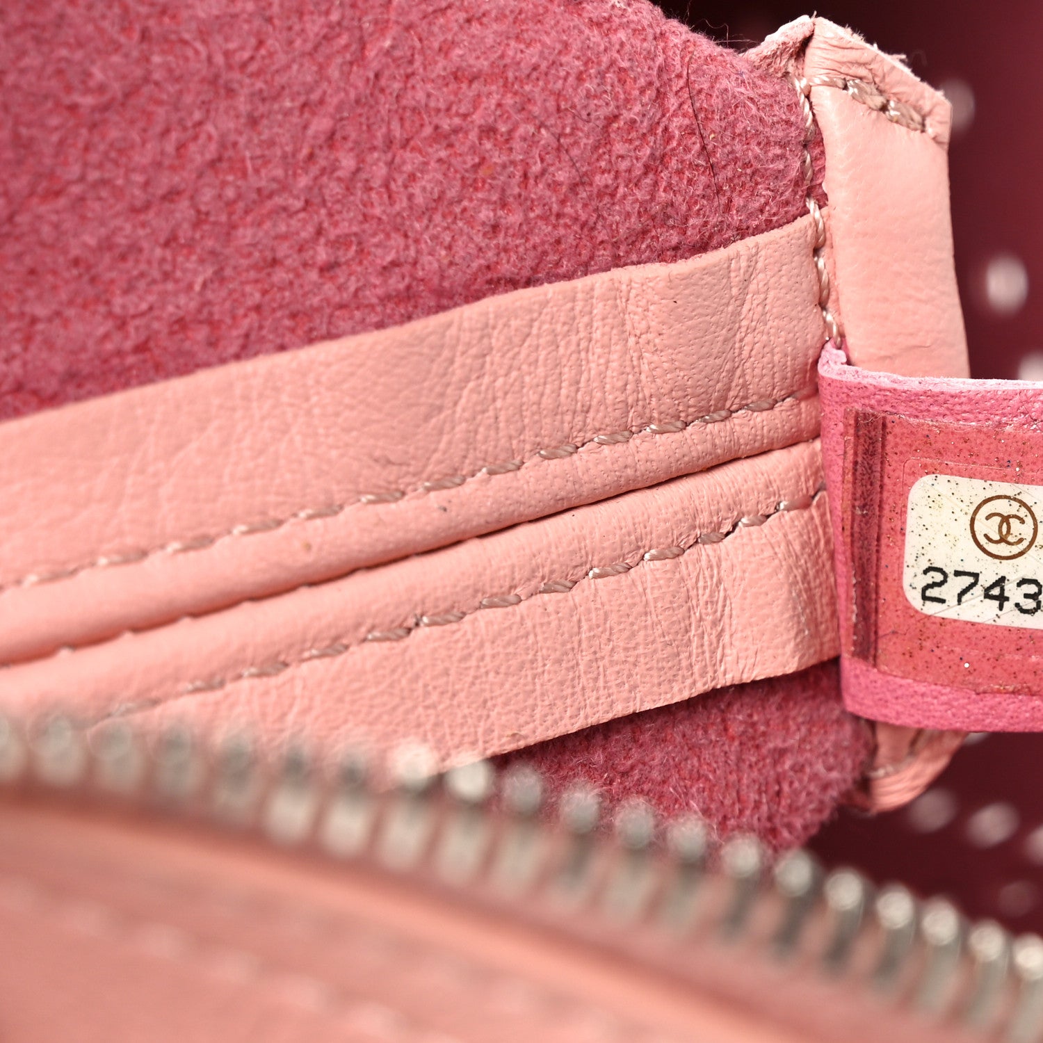 Chanel Calfskin Eyelets Clutch Pink 7 of 10