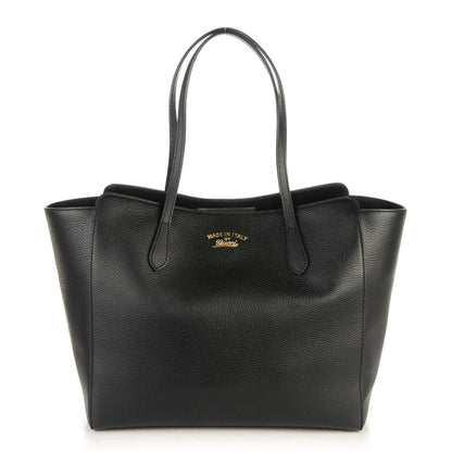 Gucci Pebbled Calfskin Medium Swing Tote Black 1 of 6