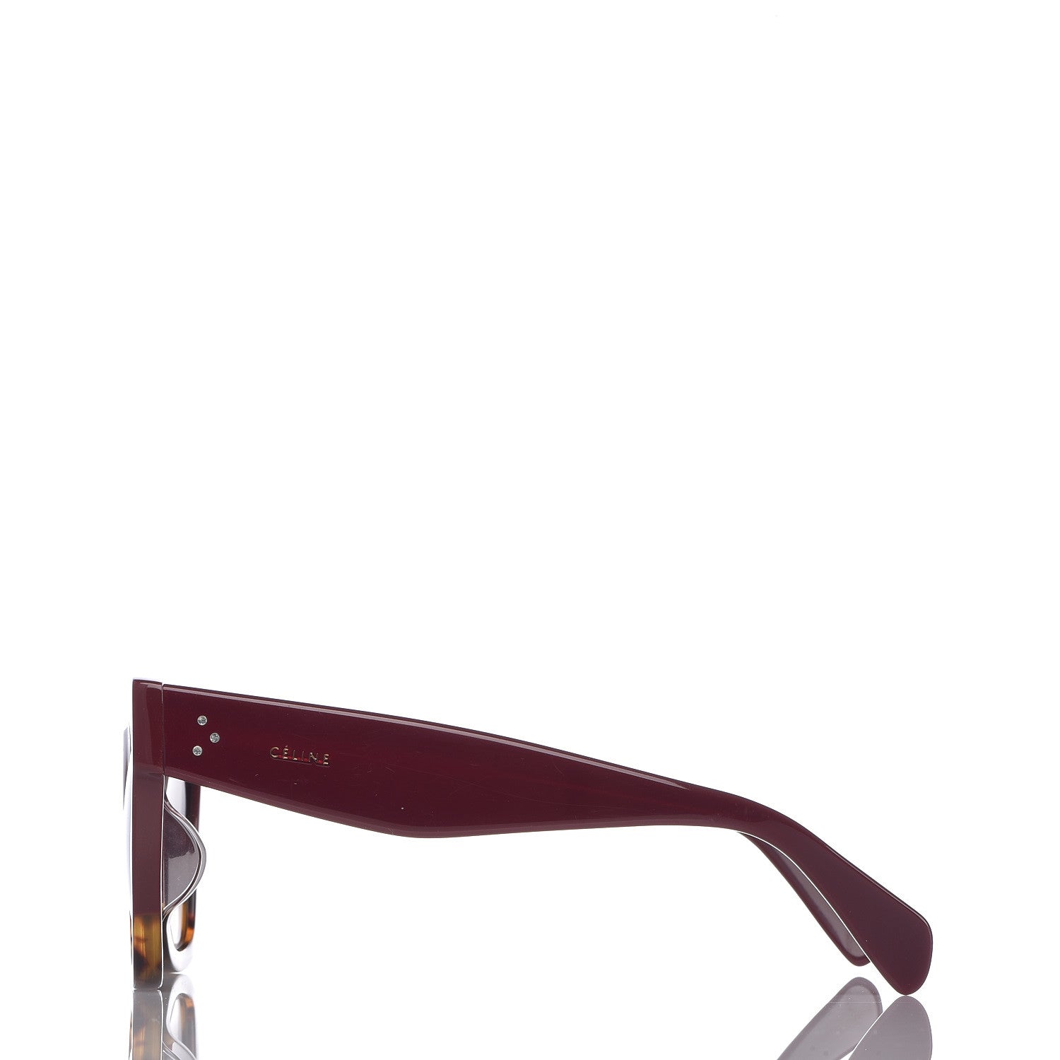 Celine Catherine Sunglasses CL 41098/F/S Burgundy Havana 3 of 6