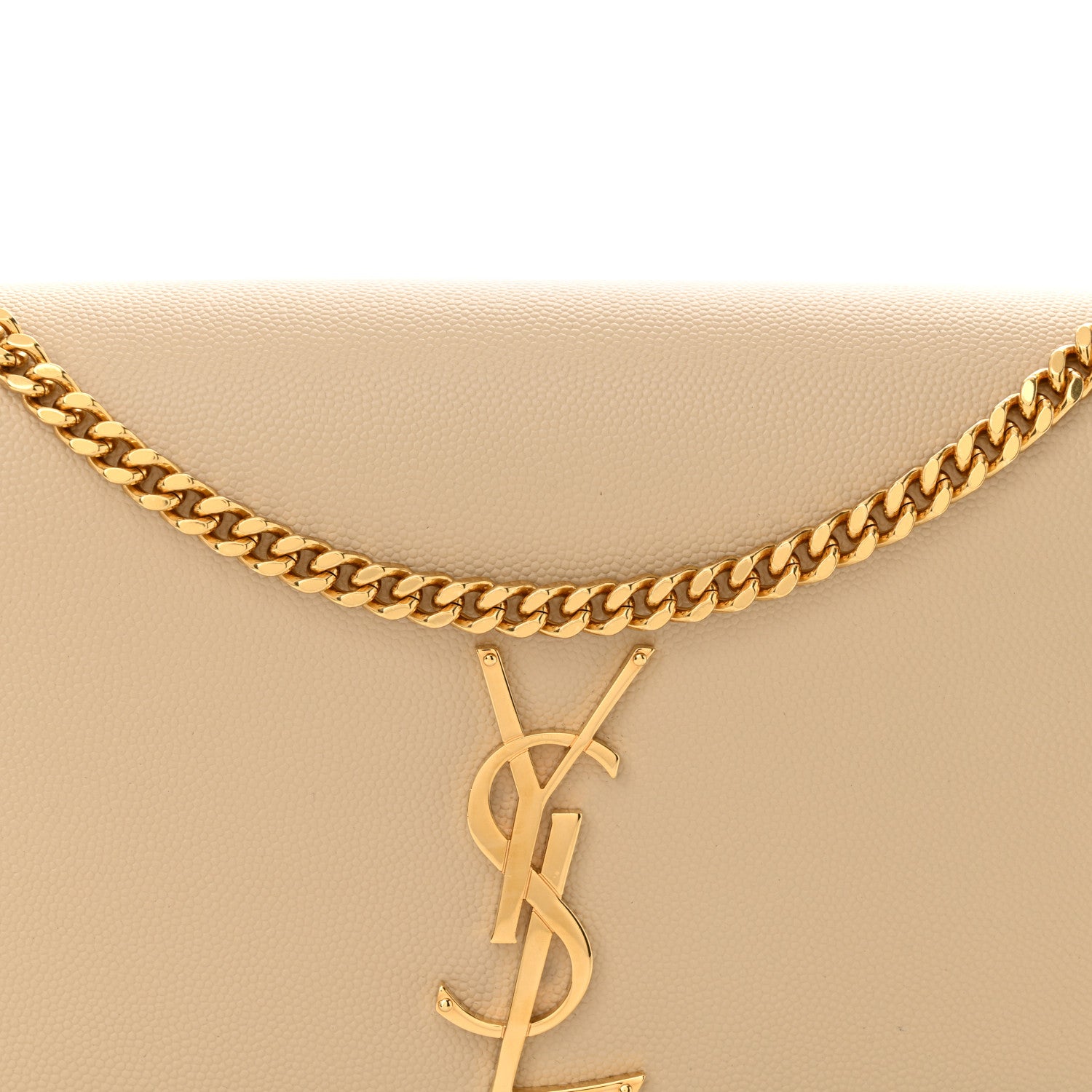 Saint Laurent Grain De Poudre Medium Monogram Kate Satchel Nude Powder 8 of 10
