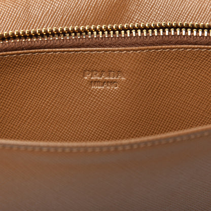 Prada Saffiano Metal Large Chain Wallet Caramel 6 of 10