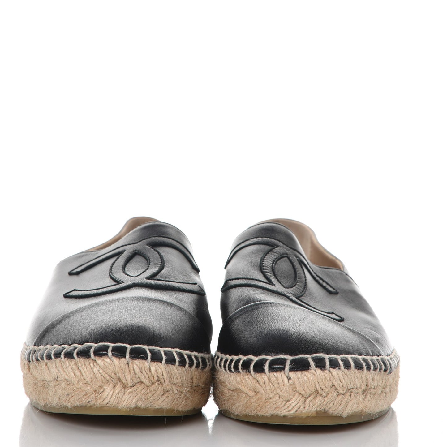 Lambskin CC Espadrilles 38 Black