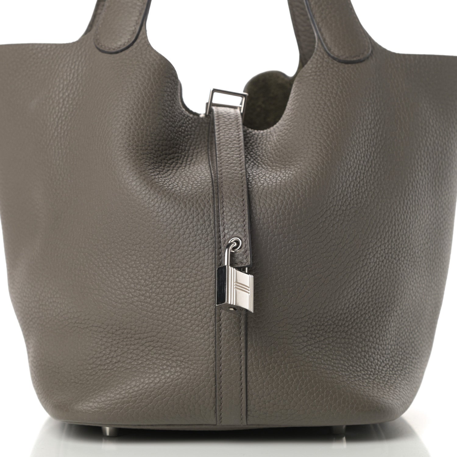 Hermes Taurillon Clemence Picotin Lock 22 MM Etain 8 of 11