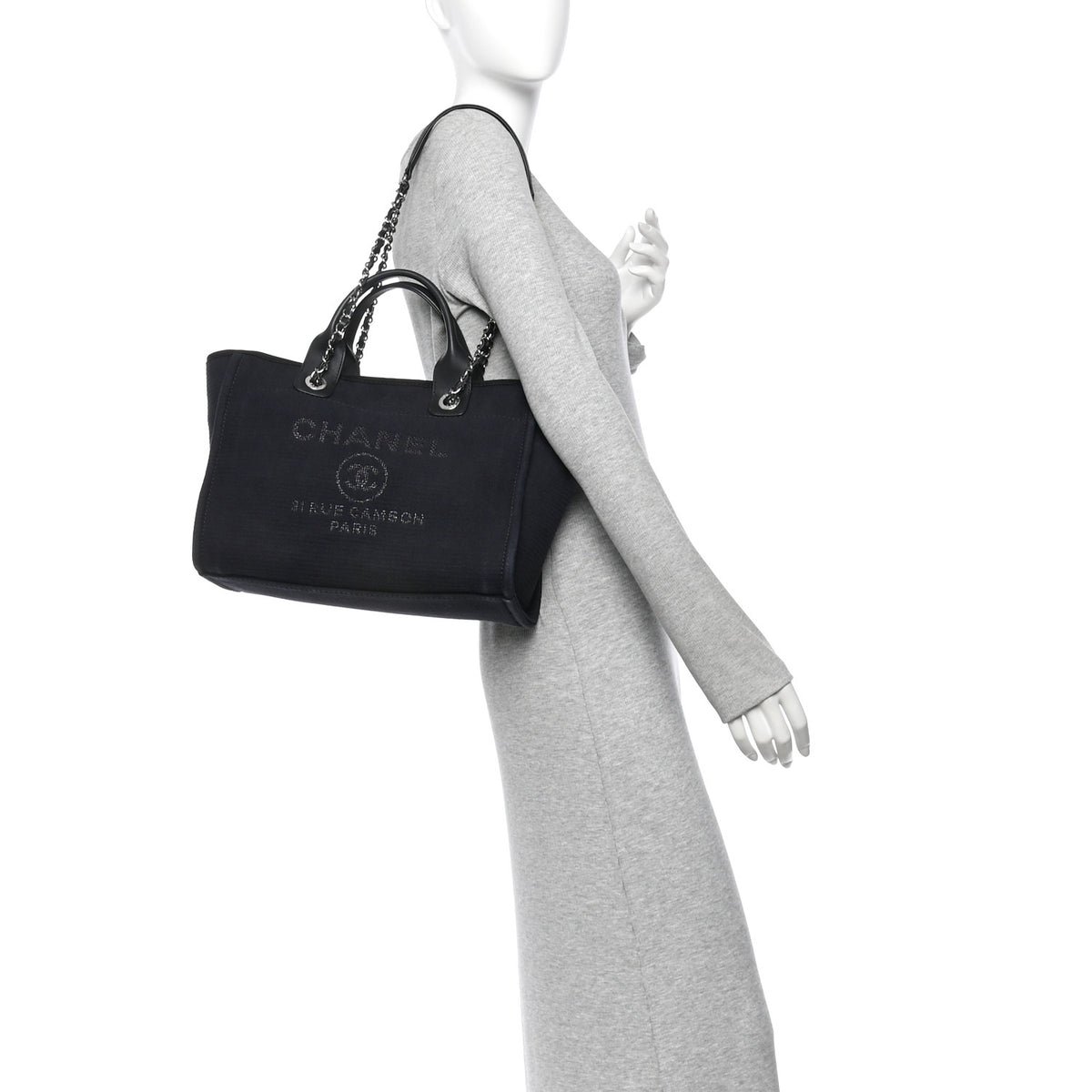 Mixed Fibers Small Deauville Tote Black